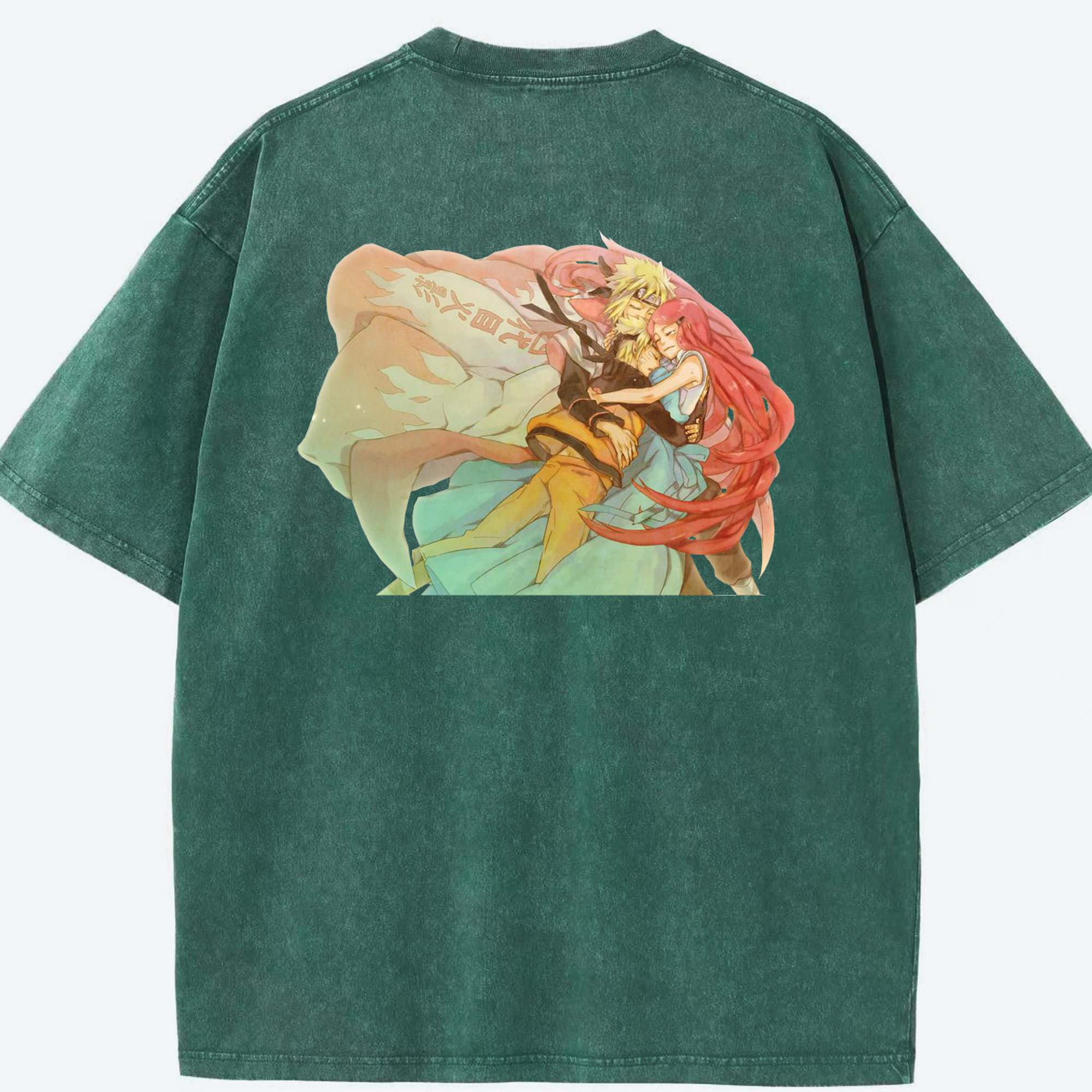 （画像用） NARUTO -ナルト- うずまき ナルト Uzumaki Naruto 綿100% ヴィンテージ風 半袖Tシャツ（背面プリント）